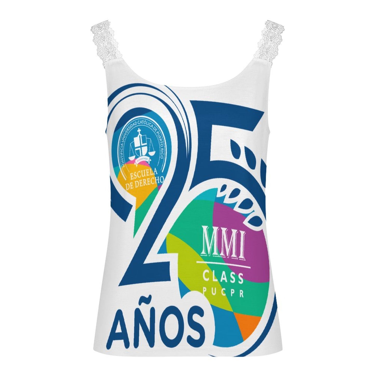 200gsm Women's Lace Trim Camisole (All-Over Printing)